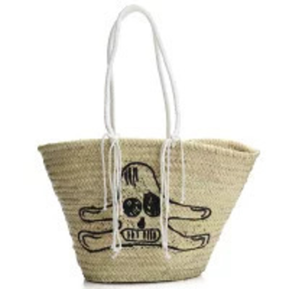 Celine Handbag Basket Bag Raffia Morocco Beige Cream
